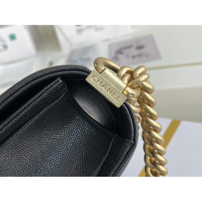 Ch@nel Boy Bag-Caviar-20CM