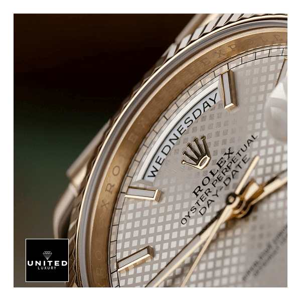 Rolex Diogonal Silver Replica