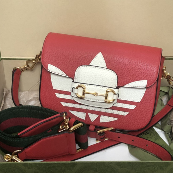 Adidasx Gucci 1955 Horsebit Shoulder Bag-20.6*14.4*5.1CM