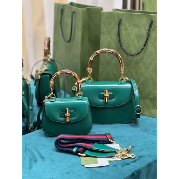 Gucci Top Handle Bag With Bamboo-17*12*7.5&21*15*7CM