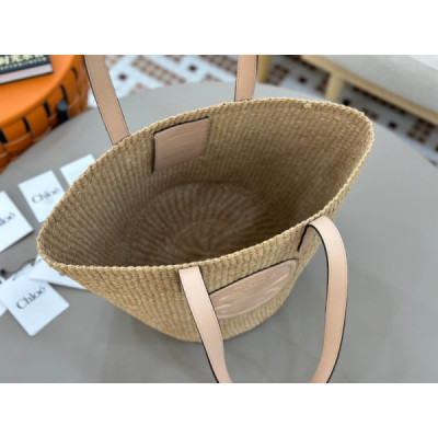 Chloé Horse Medal Basket In Natural Fibers-46*27*30CM