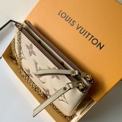 Louis Vuitton M80084 Pochette Double Zip Bag -20*12.5*3CM