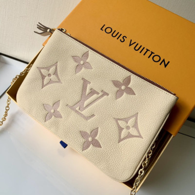 Louis Vuitton M80084 Pochette Double Zip Bag -20*12.5*3CM