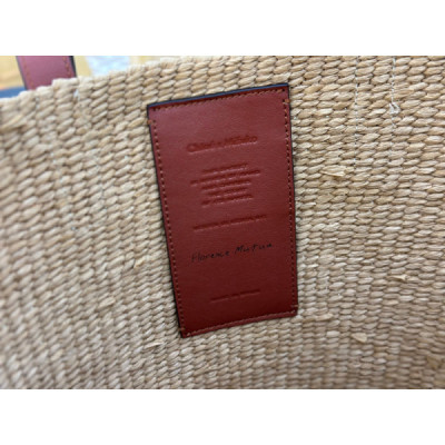 Chloé Horse Medal Basket In Natural Fibers-46*27*30CM