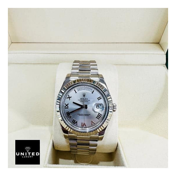 Rolex Day-Date II 218239 Grey Roman Dial Replica