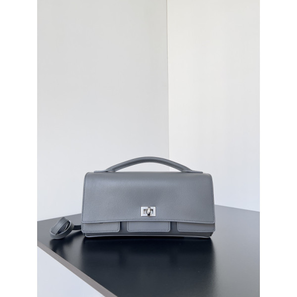 Balenciag Women’s Bel Air Small Clutch On Strap in Black-27*5*14CM