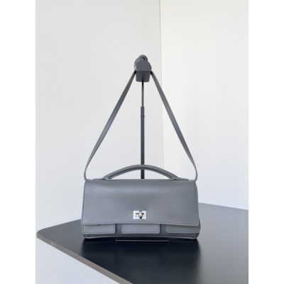 Balenciag Women’s Bel Air Small Clutch On Strap in Black-27*5*14CM