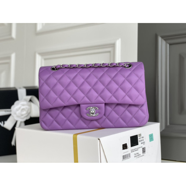 Ch@nel Flap Bag-Lambskin Leather-25CM