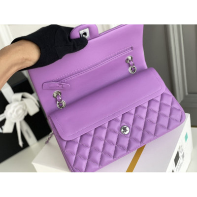 Ch@nel Flap Bag-Lambskin Leather-25CM