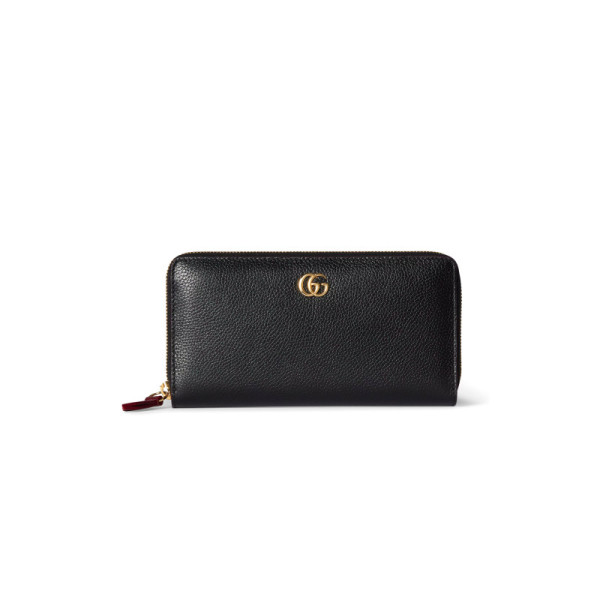 GUCCI BI-COLOR GG MARMONT ZIP AROUND WALLET 456117 (19*10.5*2cm)