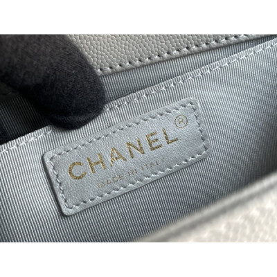 Ch@nel Boy Bag-Caviar-20CM