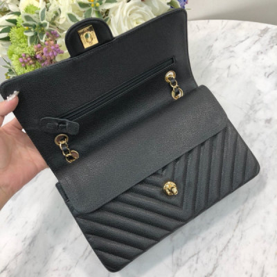 Ch@nel Flap Bag-Caviar Leather-25CM