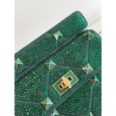 Valentino Roman Stud The Soulder BAG In Nappa With Chain-26x16x8CM