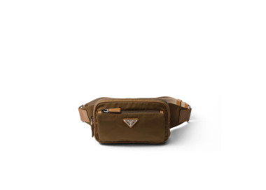 PRADA RE-NYLON AND LEATHER BELT BAG