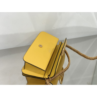 Valentino Garavani Locò Shoulder Bbag In Calfskin With Metallic VLogo-27*13*6CM