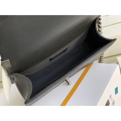 Ch@nel Boy Bag-Caviar-25CM