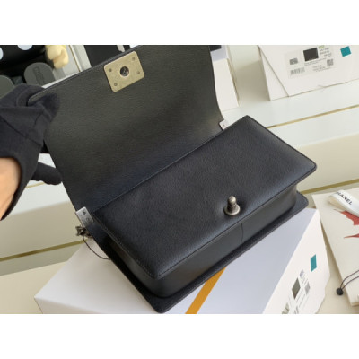 Ch@nel Boy Bag-Caviar-25CM