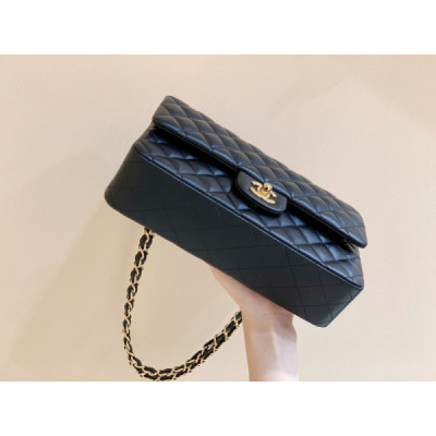 Ch@nel Flap Bag-Lambskin Leather-Gold Hardware-25CM