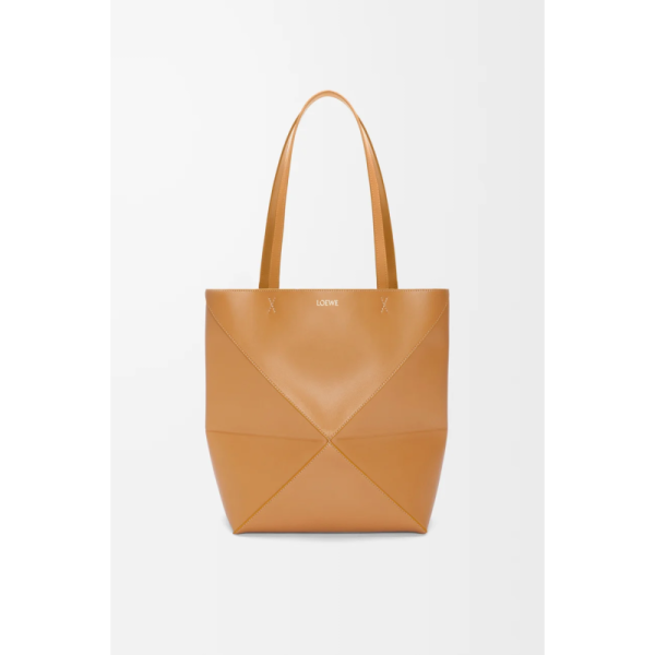 LOEWE Medium Puzzle Fold tote in shiny calfskin