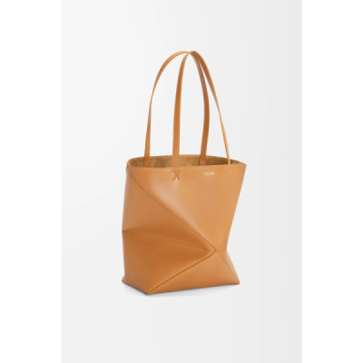 LOEWE Medium Puzzle Fold tote in shiny calfskin