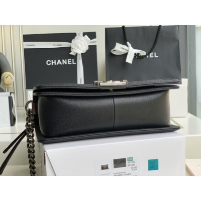 Ch@nel Boy Bag-Caviar-25CM