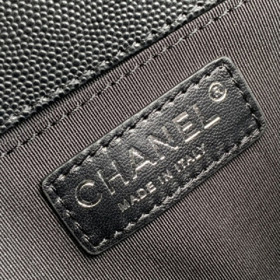 Ch@nel Boy Bag-Caviar-25CM