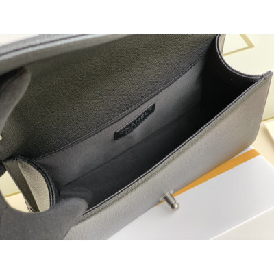 Ch@nel Boy Bag-Caviar-25CM