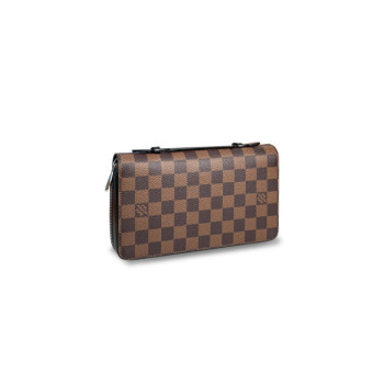 LOUIS VUITTON DAMIER EBENE ZIPPED LONG WALLET N63284 (22*13.5*4cm)