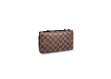 LOUIS VUITTON DAMIER EBENE ZIPPED LONG WALLET N63284 (22*13.5*4cm)