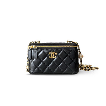 CH@NEL MASTER 24K PEARL CHAIN VANITY CASE 6979421 (17*10*8cm)