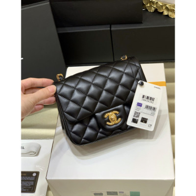 Ch@nel Flap Bag-Lambskin-17CM