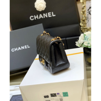 Ch@nel Flap Bag-Lambskin-17CM