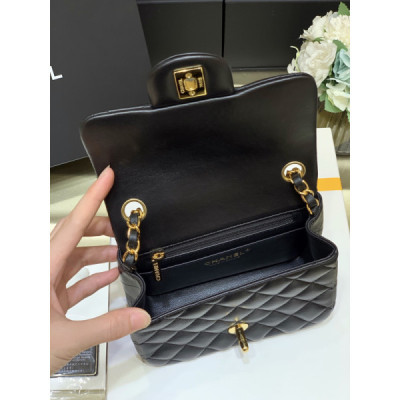 Ch@nel Flap Bag-Lambskin-17CM