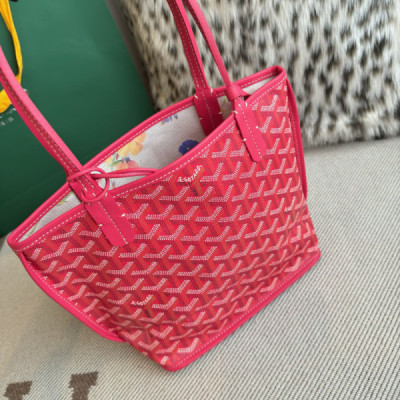 Goyard Fuchsia Pink Reversible St. Louis Tote Bag-20.5X9X20CM