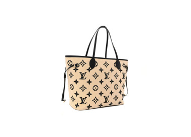 LOUIS VUITTON NEVERFULL MM BEIGE BLACK M22838 (31*28*14cm)