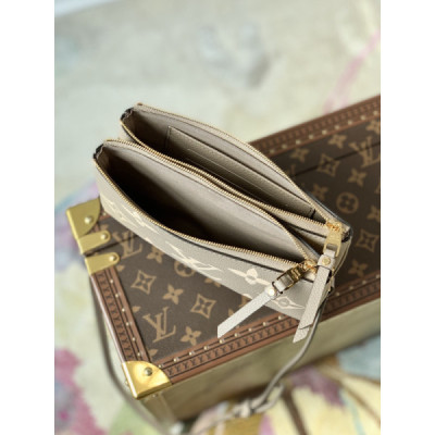 Louis Vuitton M80084 Pochette Double Zip Bag -20*12.5*3CM