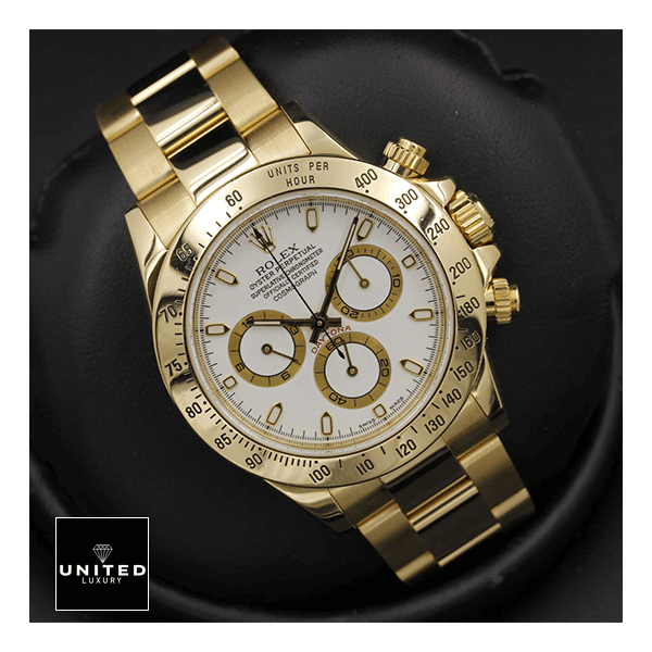 Rolex Daytona Cosmograph 116528 Yellow Gold White Dial Oyster Replica