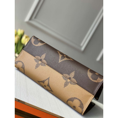 Louis Vuitton Small Onthego Handbag-35*28*15CM(Black strap)