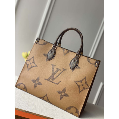 Louis Vuitton Small Onthego Handbag-35*28*15CM(Black strap)