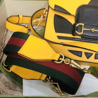 Adidasx Gucci 1955 Horsebit Shoulder Bag-20.6*14.4*5.1CM