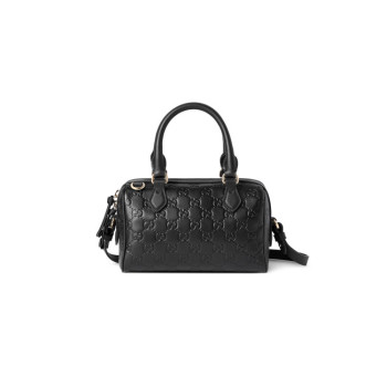 GUCCI GG EMBLEM SMALL BOSTON BAG 848889 (20.5*14*11.5cm)
