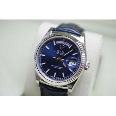 Rolex Day-Date 118139-0004 V5 Stainless Steel Blue Dial Replica