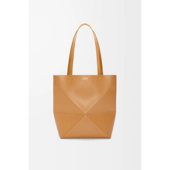 LOEWE Medium Puzzle Fold tote in shiny calfskin