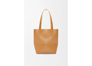 LOEWE Medium Puzzle Fold tote in shiny calfskin