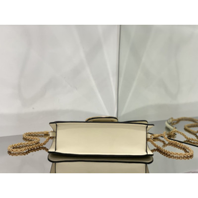 Valentino Garavani Locò Shoulder Bbag In Calfskin With Metallic VLogo-27*13*6CM