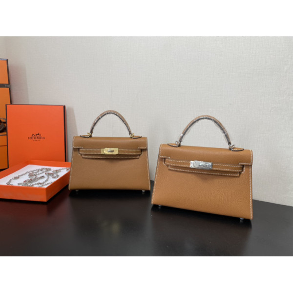 Hermes Kelly-Gold&Silver Hardware-19CM