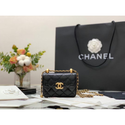 Ch@nel Quilted Pearl Crush Clutch With Chain Bag-12*9*2CM