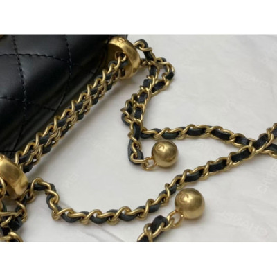 Ch@nel Quilted Pearl Crush Clutch With Chain Bag-12*9*2CM