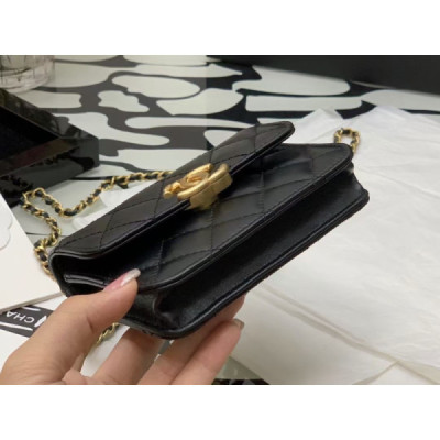 Ch@nel Quilted Pearl Crush Clutch With Chain Bag-12*9*2CM