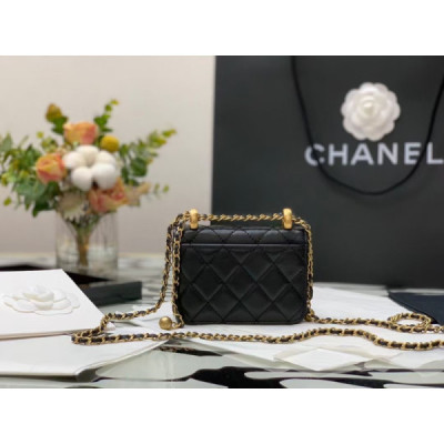 Ch@nel Quilted Pearl Crush Clutch With Chain Bag-12*9*2CM